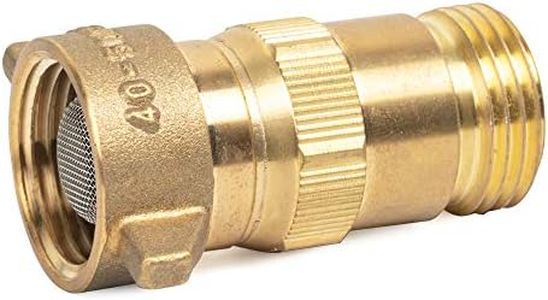 Hourleey Brass RV Water Pressure Regulator, Lead Free, Water Regulator for RV Camper with Filter Screen, Protector for Campers, Travel Trailers, RV Plumbing System, 40-50 PSI