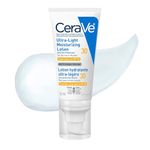 CeraVe Ultra-light Face Moisturizer with SPF 30. Hyaluronic Acid face sunscreen lotion for Men & Women, Normal to Oily & sensitive skin. Fragrance-Free, Oil-Free, Non-Comedogenic, Travel Size 52 ML