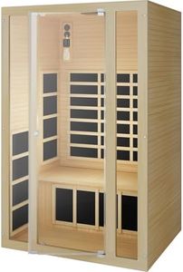 JNH Lifestyles 2-Person Ensi Cedar Home Infrared Sauna Ultra-Low EMF – Indoor Personal Wellness Spa for House and Gym