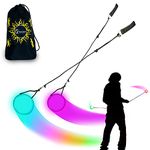 Flames 'N Games Kids LED Glow POI Set + Travel Bag! SOFT & SAFE Light Weight Multi Functioning Glow LED Poi Set (incl.Batteries)