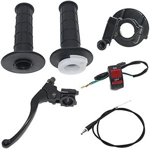 Twist throttle kit Include Throttle handle Twist throttle cable and Brake Clutch Lever（ Left）For 50 70 90 110 125 250cc of Dirtbike & Pit Bike(specification:7/8" 22mm)