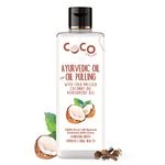 COCO CRUSH Ayurvedic Coconut Oil Pulling Blend with Virgin Coconut Oil, Peppermint Oil, & Clove Oil | Cold-pressed & Virgin | Oral Care for Fresh Breath & Healthy Gums, Teeth (200ML)