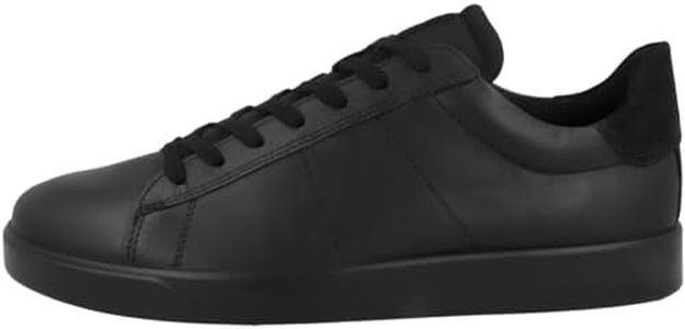 ecco Men's Street Lite Retro Sneaker, Black/Black, 10-10.5