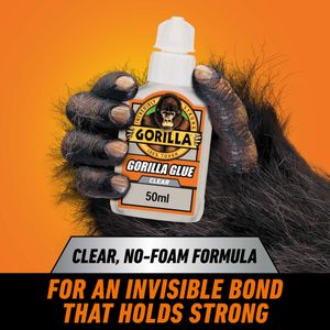 Gorilla Glue Crystal Clear Adhesive, 50ml – Strong Multi-Purpose