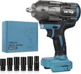 Cordless Impact Wrench 1/2 inch Up to 740FT-LBS for Makita 18V Battery (No Battery), Drive Impact Cordless with 3 Speed Modes, Battery Powered Impact Wrench for Automotive Repairs,Tire Removal