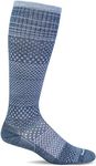 Sockwell Women's Micro Grade Moderate Graduated Compression Sock, Denim - S/M, Denim, Small-Medium