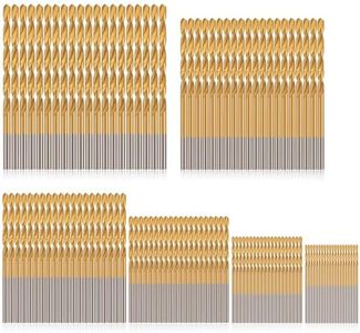 COMOWARE 120 Pcs Metric Drill Bit Set -Titanium Small Drill Bit Set, HSS, Micro Drill Bit for Wood, Plastic, Steel, (1 mm to 3.5 mm)