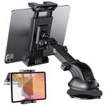 OHLPRO Tablet Holder for Car ipad Holder for Car Dashboard Windshield Washable Suction Cup ipad Mount for Truck+360° Rotating Arms Stand Compatible with All 5-13" Phone iPad Galaxy Tab GPS Navigation
