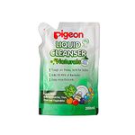 Pigeon Liquid Cleanser Naturals Refill ,PH Friendly,No Added Color,No Added Alcohol,Natural Cleanser, For baby Feeding Bottle,Bood bowls,Feeding Accessories,Fruits and Vegetables,200 ml