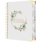 Your Perfect Day Wedding Planner Floral Gold - Undated Bridal Planning Diary Organizer - Hard Cover, Pockets & Online Support