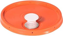 Meranti 5 Gallon Pail Lid with Pour Spout and Gasket | fits 3.5, 5, 6, 7 gallon buckets (1 Pack, Orange)