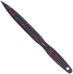 CRKT Onion Throwing Knives: Balanced with Sharpened Tip, 1050 Carbon Steel, Nylon SheathK930RKP, Black & red, 3 Pack