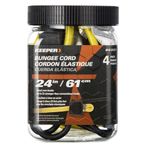 Keeper 06321 24" Premium Bungee Cord with SST Hooks, 4 Piece Jar