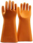 FUKFOK Safety Work Gloves 20KV Electrical Insulated Rubber Gloves Electrician AC 10000V High Voltage Safety Protective Work Gloves Insulating for Lineman
