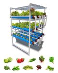 Pindfresh Hydroponics Kit for Home or Office - The Tashi Pro Indoor NFT Hydroponic System with Grow Lights for Growing 120 Leafy Greens - All Inclusive hydroponics kit from Seed to Harvest