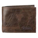 Columbia Men's 100% RFID Blocking Slimfold Wallet Bi-Fold, Brown Logo, One Size