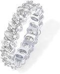 PAVOI 14K White Gold Plated Rings O