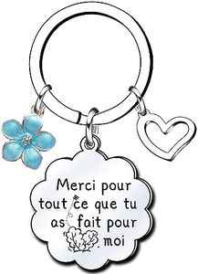 Lumengqi Porte-clés pour hommes Femmes Un cadeau de remerciement pour la famille, les amis, les petits amis, les petites amies, les collègues Voiture Porte-clés L'anniversaire Merci pour le cadeau (4)