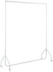 Shopfitting Warehouse Extra Height Heavy Duty Clothes Rail Garment Rack Steel White 6ft wide