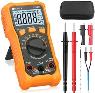 Neoteck Multimètre Numérique 6000 Comptes AC DC Courant Tension Résistance Capacité NCV Fréquence Température avec Pince Crocodile