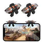 Newseego Mobile Game Controller, Colorful Game Trigger for Mobile Phone, Sensitive Shooter Controller Joysticks Aim & Fire Trigger Keys, for Knives Out/Rules of Survival for iPhone & Android Phones