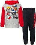 Nickelodeon Paw Patrol Marshall Chase Rubble Little Boys Fleece Pullover Hoodie and Pants Outfit Set Heather Gray 7-8