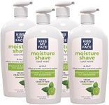 Kiss My Face 4-in-1 Moisture Shave, Cool Mint 11 oz (Pack of 4)