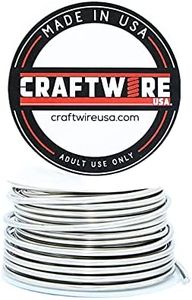 Craftwire USA Solid Bare Stainless Steel Wire Round Selection Dead Soft 5OZ 12 Gauge Stainless Steel 5 OZ 12 GA.