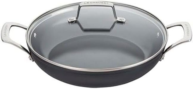 Le Creuset Essential Non-stick Ceramic Shallow Braiser with Glass Lid, 3.5 qt.​