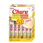 Churu by INABA Cat Treat - Chicken and Beef Variety Box - 1 Pack (20 x 14g total) / Soft & Creamy Cat Treat, Delicious & Healthy Snack, Purée Food Topper, Natural, Grain Free