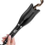 Enem Automatic Hair Curler with 4 Temperature Settings, Auto Shut-Off, Portable Hair Styling Tool (Model (Black))