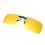 BLUE CUT Clip on Polarized Night Vision, Driving Sunglasses UV 400 Blocker To Wear Over Prescription Glasses