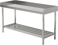 GAOMON Stainless Steel Table 48x24 Inch with Adjustable Undershelf, NSF Commercial Prep & Heavy-Duty Kitchen Island & Countertop Equipment Stand with Backsplash for Commercial Restaurant Kitchens