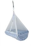 U2CUTE - Manufacturer Of Baby Care Products Cotton Baby Crib Cradle, Jhula ! Titanic Baby Hanging Swing Cradle Mosquito Net & Spring,(Blue)|Canopy