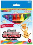 BAZIC 8 Color Premium Quality Super Jumbo Triangle Crayon