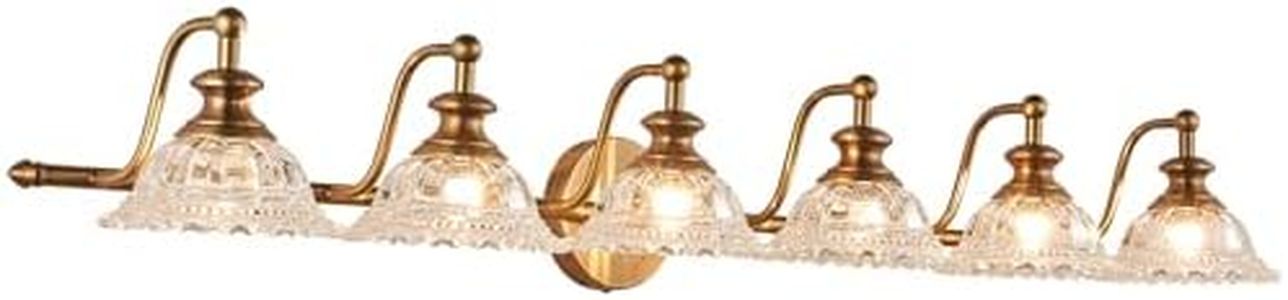 XIEDUN 45" Bathroom Light 6 Light Bathroom Vanity Light Fixtures (Exclude G9 Bulb) Vanity Lights for Bathroom