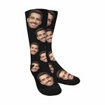 Personalized Face Socks with Picture, Custom Socks with Photo Customized Unisex Crew Sock for Men Women