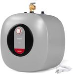 FOGATTI Electric Tank Water Heater, 8.0 Gallon Point of Use Instant Hot Water Heater 120V 1440W, Wall or Floor Mounted, Easy to Install