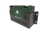 Tradetidy 1-10 Person First Aid Kit & Holder - Ideal for Vans, Garages and Workshops (Grey)