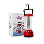 Nippo Venus Rechargeable Emergency Lantern | Dual Charging Mode | Lithium-ion Battery | Solar Charging | 360° Light with 84 Units of Bright LED|Adjustable Brightness | Over 9 hrs Emergency Time