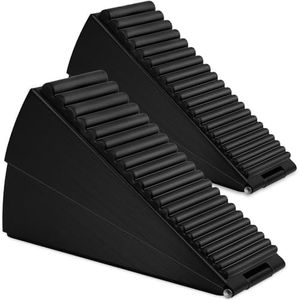 Actvty Large Door Stopper, 2 PCS Heavy Duty Door Stop Wedge Tall Door Stoppers for Bottom of Door, 3 Inch High Strongest Door Stop Stainless Steel Spring-Loaded Door Wedge Suits Any Heavy Door