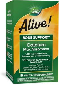 Nature's Way Alive!® Calcium Bone Formula Supplement (1,300mg per serving), 120 Tablets (Packaging May Vary)