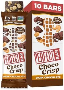 Perfect Bar Choco Crisp, Dark Chocolate Nut Butter Protein Bar, Protein Snack, Gluten Free, Soy Free, Non GMO, No Sugar Alcohols, 1.9 Ounce Bar, 10 Count