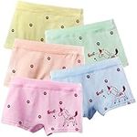 Auranso Toddler Girl Underwear, Cute Flying Horse Printed Baby Girls Knickers 5 Pack Cotton Boxer Shorts Underpants Kids Panties , Cute Horse, 3-4 Years