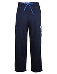 JONATHAN UNIFORM Stretch Cargo Pant Mid Rise Straight Leg Pull on with 5 Pockets for Clinic, Dental, Elderly Carer (Navy, M)