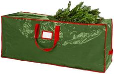 Handy Laundry Christmas Tree Storage Bag, Stores 7.5 Foot Artificial Xmas Holiday Tree, Durable Waterproof Material, Protect Against Dust, Insects & Moisture, Zippered Bag with Carry Handles, (Green)