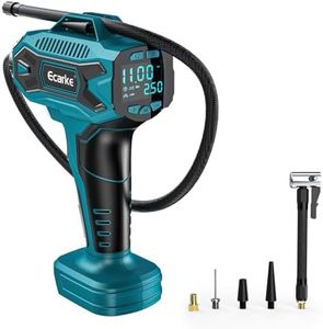 Ecarke Compresseur d'Air Portable pour Batterie Makita 18V Li-Ion, Max. 11 bar, Pompe à Air Portable avec Manomètre Digital, Compresseur pour Voiture, Moto, Vélo, Ballons de Sport - Sans Batterie