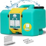 Magula 9 Gallon Portable Eye Wash Station OSHA-Approved,Wall Mounted Emergency Eyewash Station with Dual Spray,Ansi Certified First Aid Eye Wash Units,15 Minutes Eye Washing Station