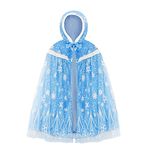 XEPST Princess Hooded Cape Blue Princess Cloak Snowflake Cape Princess Fancy Dress Accessories Princess Dress Up for Halloween Costume Christmas Costume