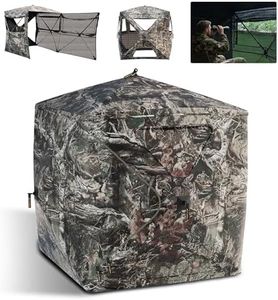 FLISSA Hunting Blind, 270° See-Through Ground Blind Hunting Tent for Deer